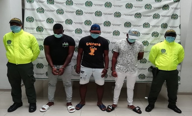 Capturáramos tres presuntos integrantes del grupo delincuencial 'los palmeños' en Quibdó