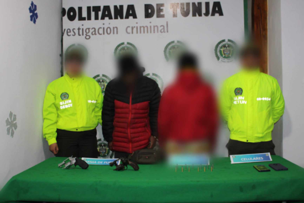 Capturas armas de fuego Tunja