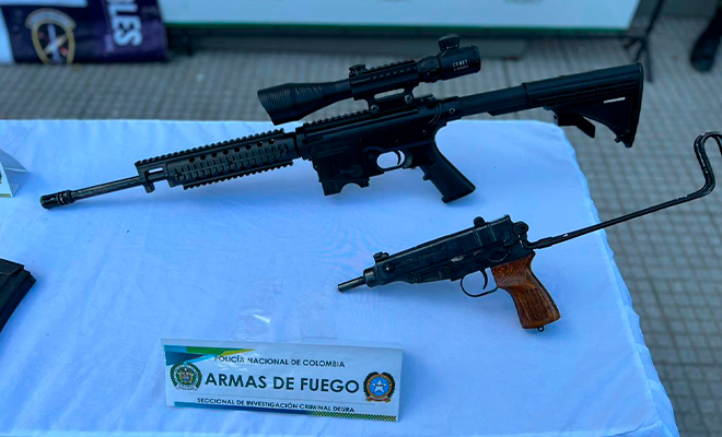 Armas de fuego incautadas 