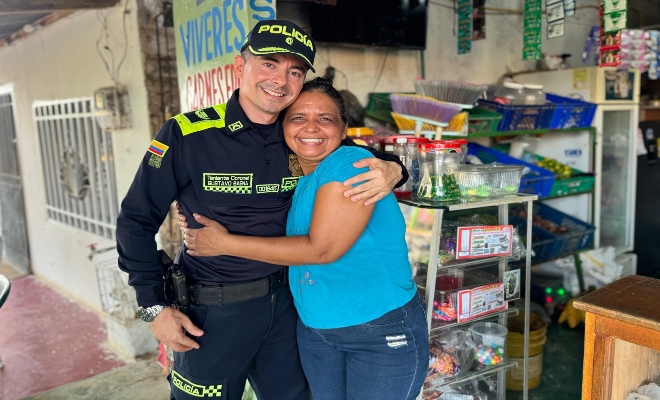 comandante del Tercer Distrito de Policía Magangué cercanía con la comunidad