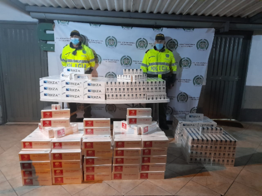 Aprehendimos 7.500 cajetillas de cigarrillos en Manizales