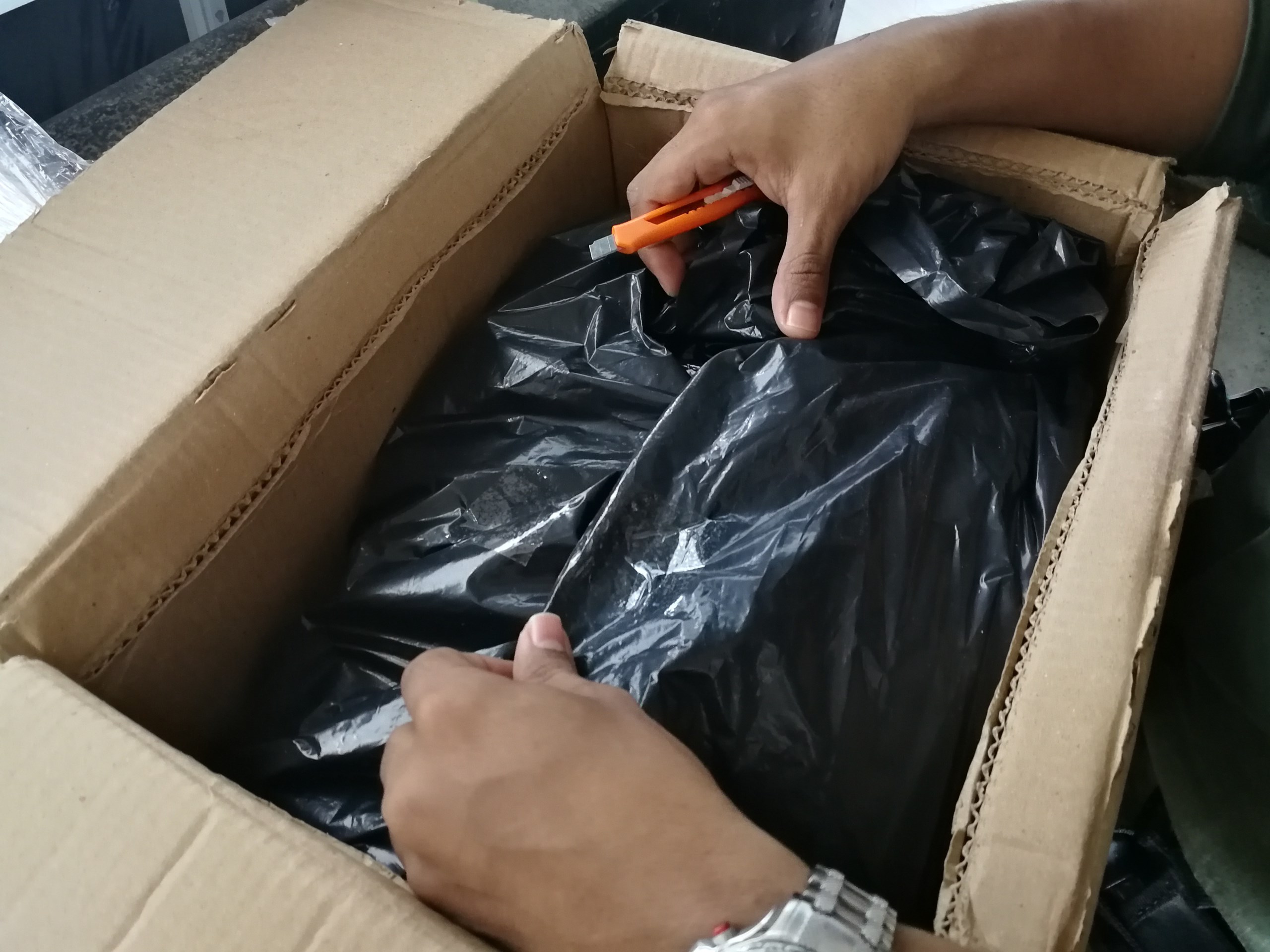 narcótico fue enviado como encomienda 