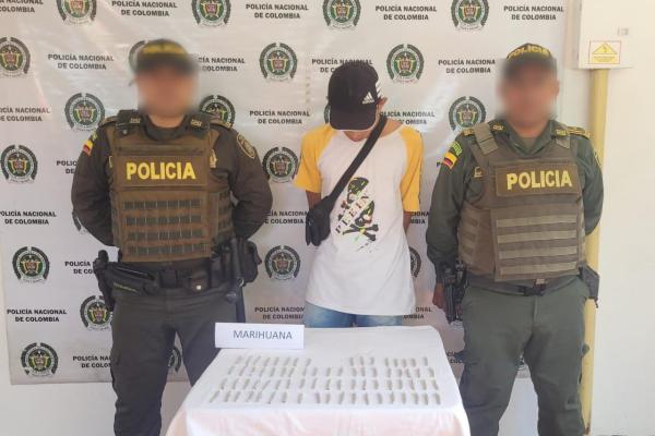 Comercializaba el estupefaciente en modo caleta, en una botella plástica