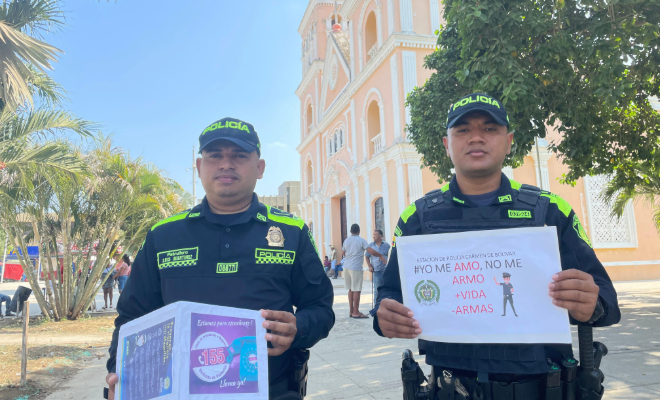 Con el “Dado Comunitario”, la Policía en el Carmen de Bolívar realiza pedagogía para que la ciudadanía denuncie