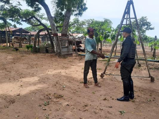 Con visitas a fincas grupo de Carabineros fortalece acciones contra el abigeato en Bolívar. 1