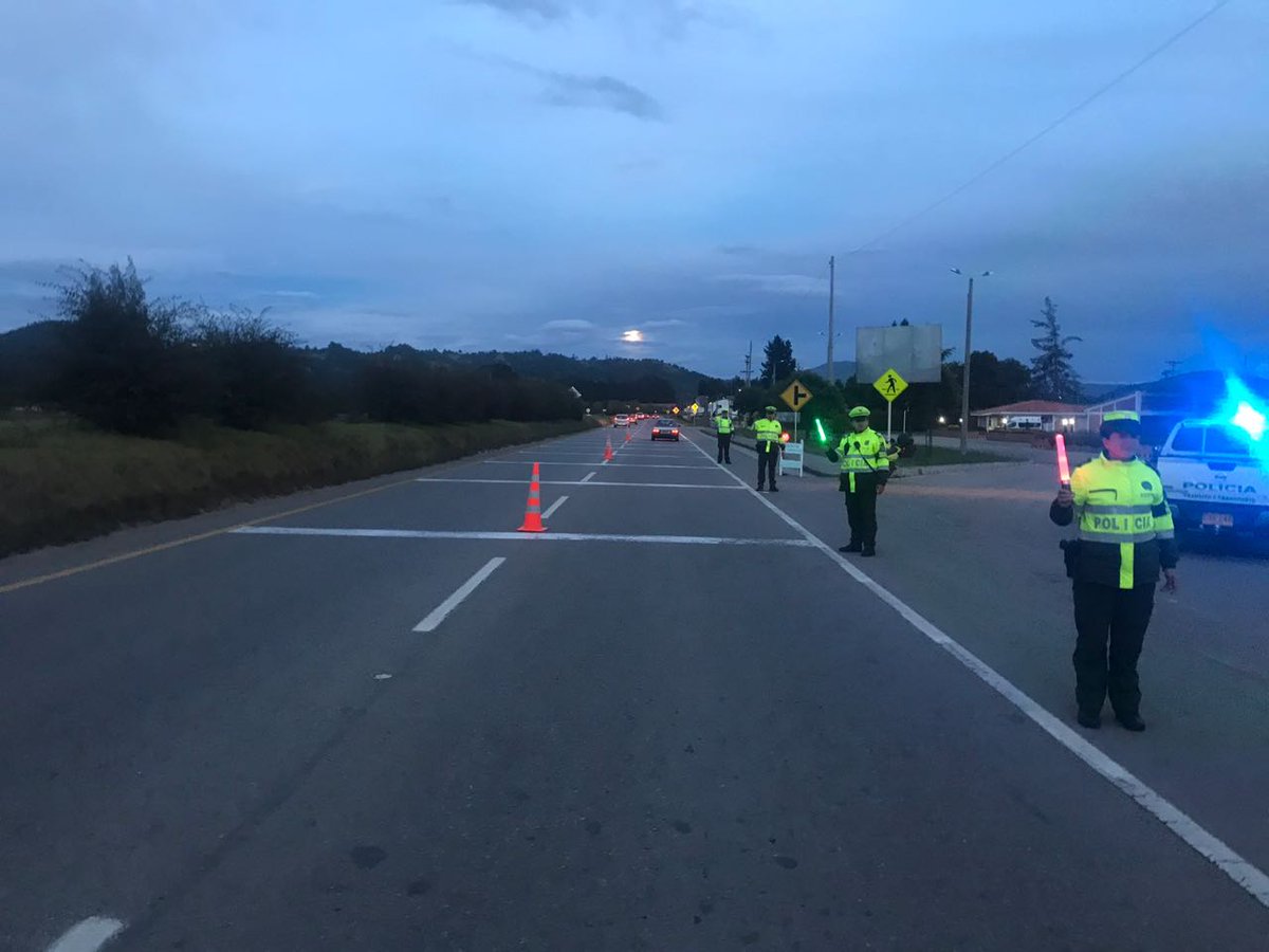Control vial en Boyacá