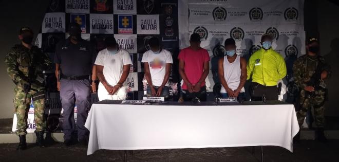 Capturados 04 presuntos integrantes de una estructura delincuencial en Quibdó