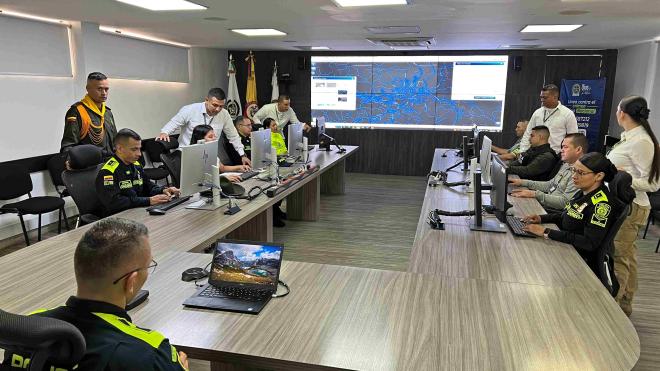 instalado en la Sala Estratégica del complejo policial