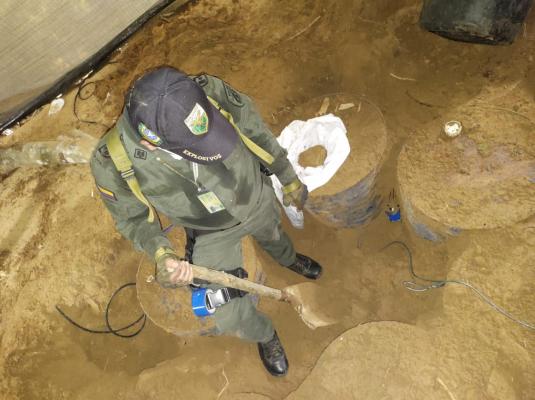 Destruido laboratorio para el procesamiento de clorhidrato de cocaína