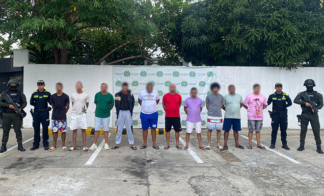 Policía Nacional en Barranquilla capturó a 10 personas en operativo contra el microtráfico en el barrio Las Nieves