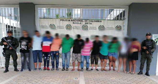 Doce personas, presuntos integrantes del GDCO ‘Los Juanitos’ fueron capturados por el GAULA de la Policía 