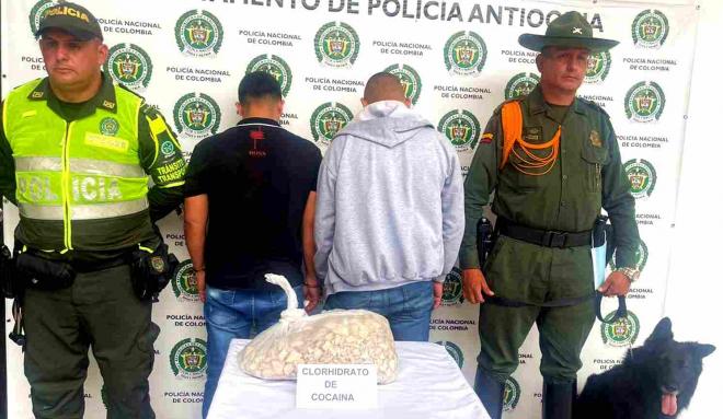 Capturados con clorhidrato de cocaína