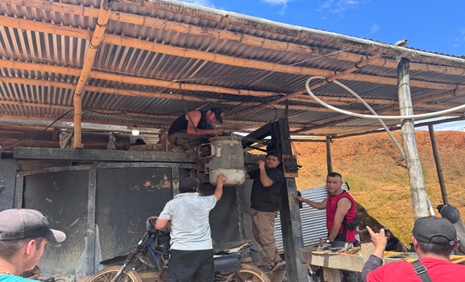 Se intervino cuatro unidades de producción minera