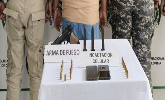 Armas de fuego de personas capturadas 
