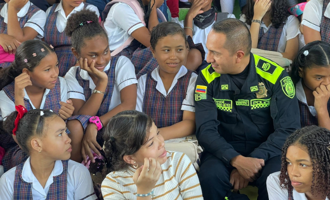 El coronel Alejandro Reyes Ramírez Comandante Departamento de Policía Bolívar.