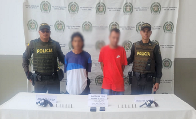 En Bello capturados dos personas con armas de fuego 
