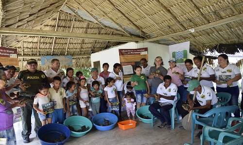 La actividad ecológica se llevó a cabo en el complejo cenagoso de Purísima