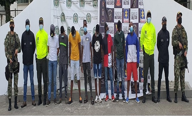 En Antioquia y Chocó capturamos a nueve presuntos integrantes del 'clan del golfo' pertenecientes a la subestructura carretera.