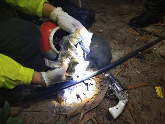 Estupefaciente hallado en el procedimiento de captura 