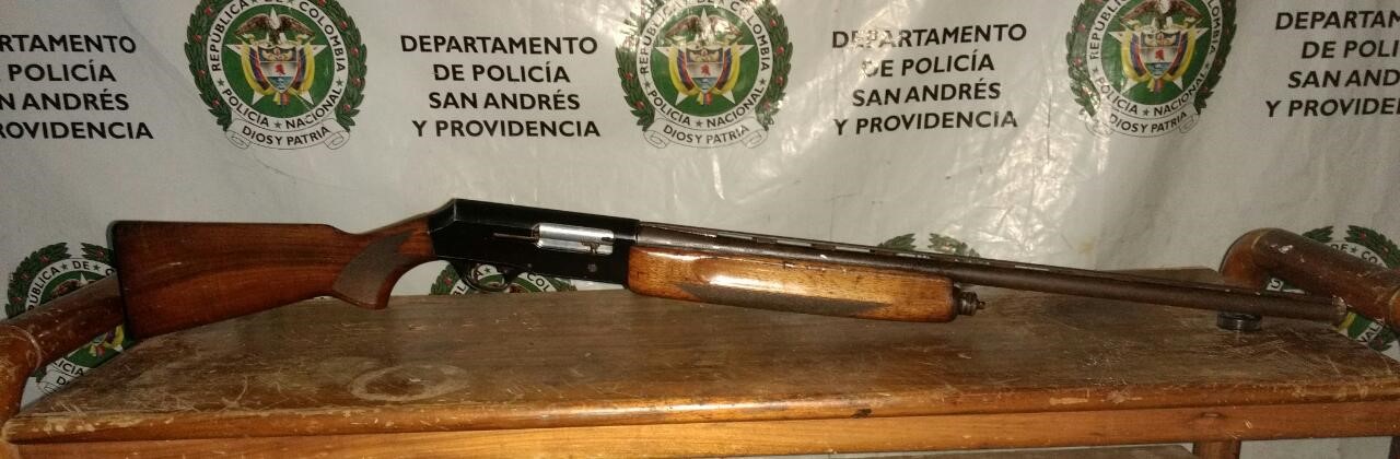 Policía nacional incauta escopeta en el sector de “dopy goly”