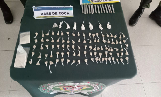 fotografía de la droga incautado 