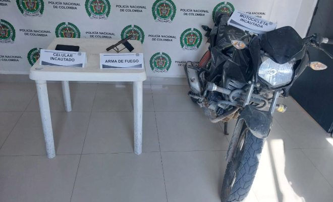 La Policía Nacional en el Departamento de Bolívar, a través de patrullas de vigilancia, logro la captura de dos presuntos delincuentes.