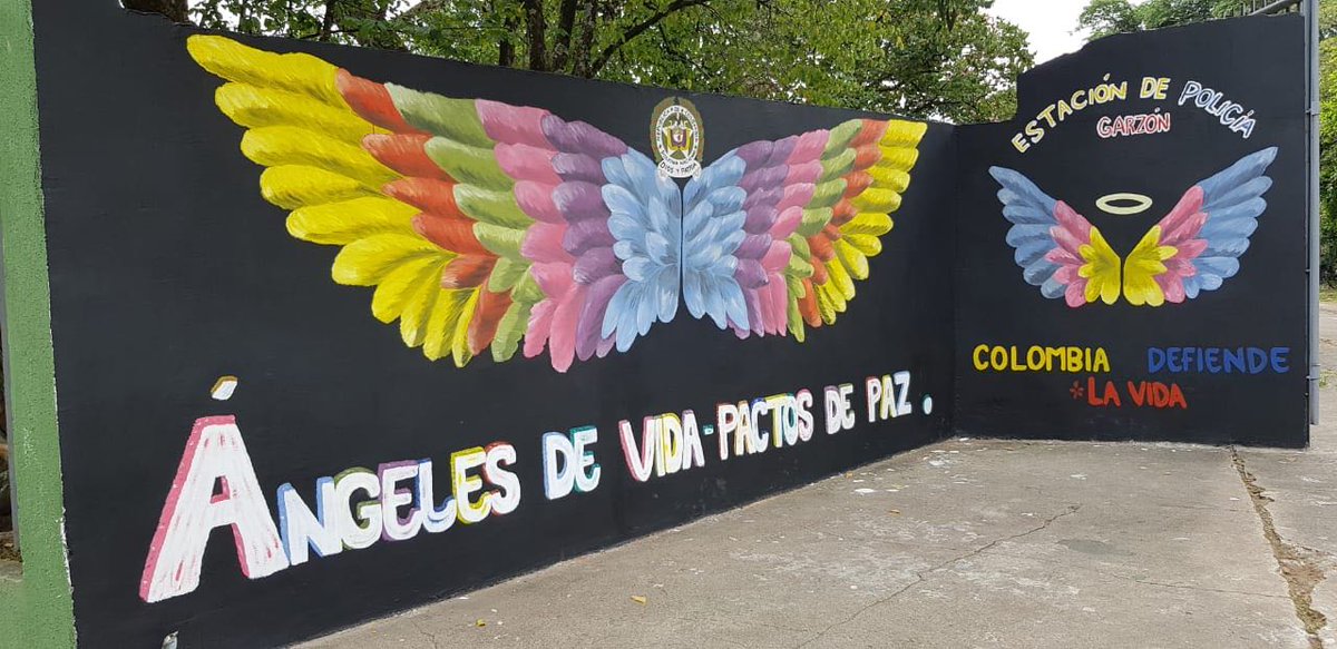 mural_ángeles_de_vida_pactos_de_paz_Policía_Huila_Garzón 