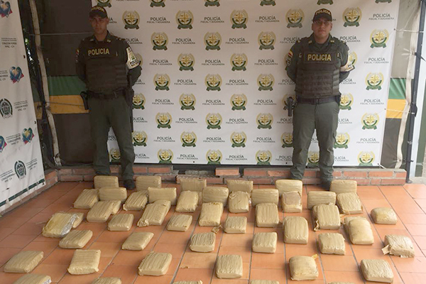 la Policìa Nacional incautada marihuana en Norte de Santander