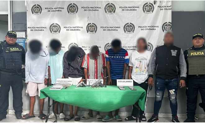 Golpe a “Los Costeños” en Barranquilla: siete capturados en allanamiento por microtráfico y porte ilegal de armas