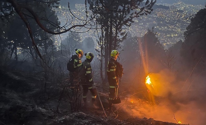 grupo de emergencia controla incendio