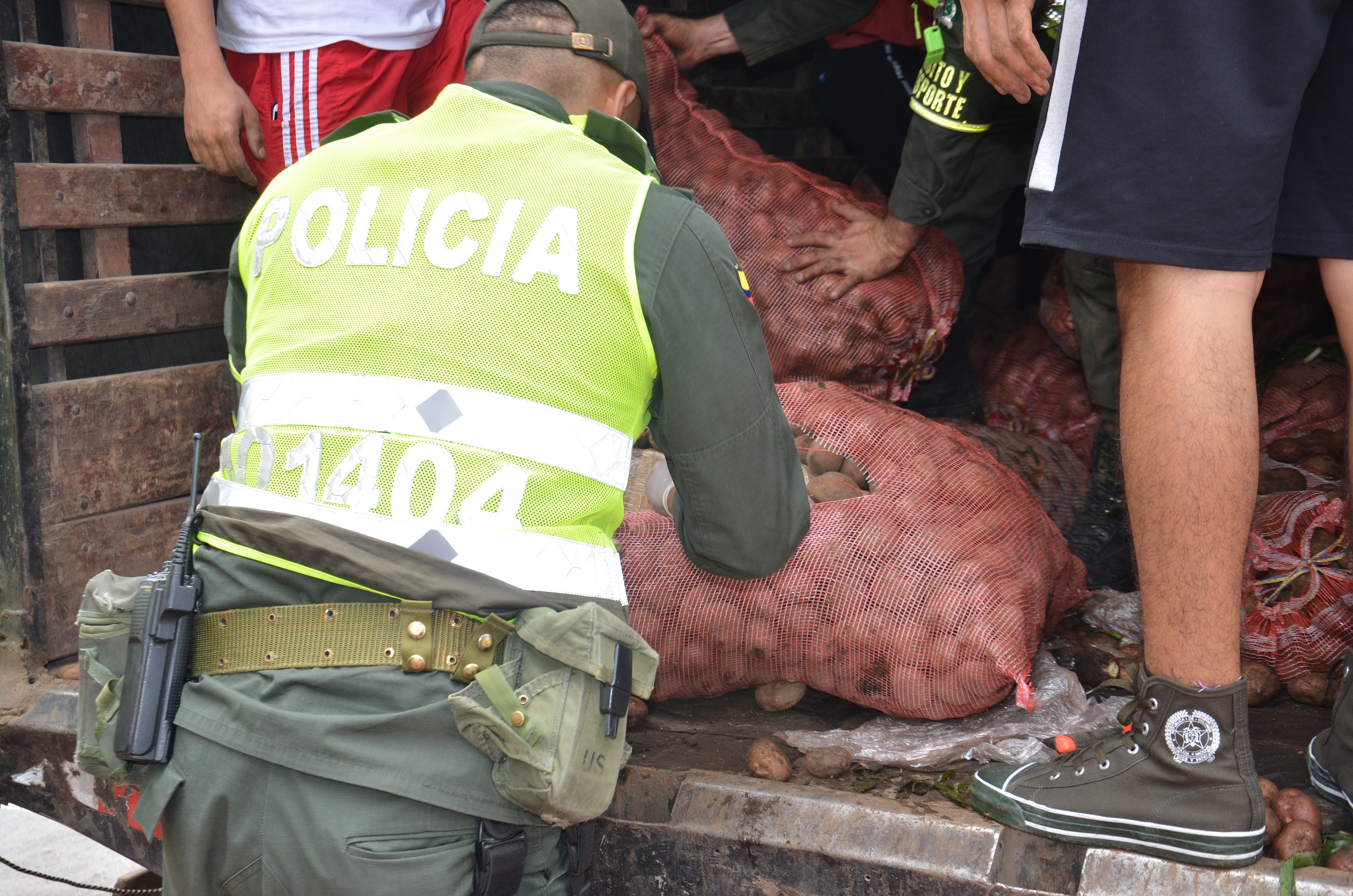 Hallados 540 kilos de marihuana tipo cripy al interior de bultos de papa