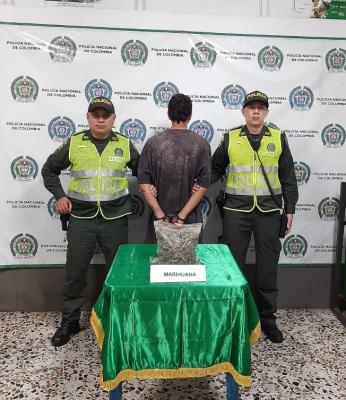 Capturado por llevar marihuana 