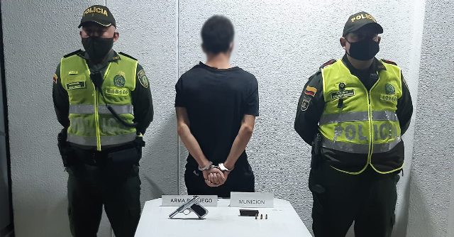 captura de cuatro hombres con armas ilegales en el municipio de Pereira