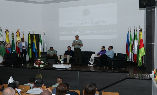 Comandante Metropolitana de Pereira expone en rendici&oacute;n de cuentas vigencia 2025