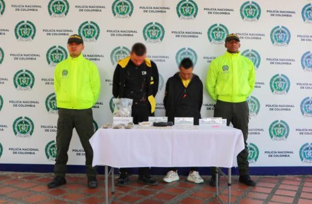 Dos hombres capturados por el tráfico de estupefacientes en la capital risaraldense