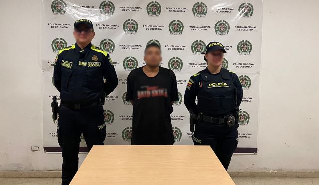 Integrantes de la estación de policía el remanso lleva a cabo esta aprehensión en el sector de Puente Gaitán