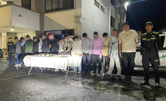 Capturadas 15 personas en el municipio de Dosquebradas por el delito de tráfico de estupefacientes