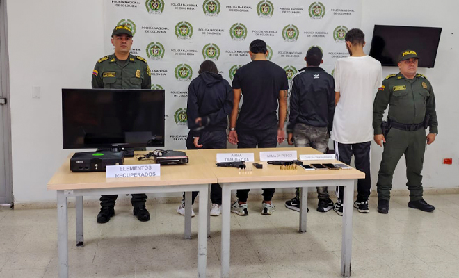 En el procedimiento adelantado fueron incautados y recuperados diferentes elementos 