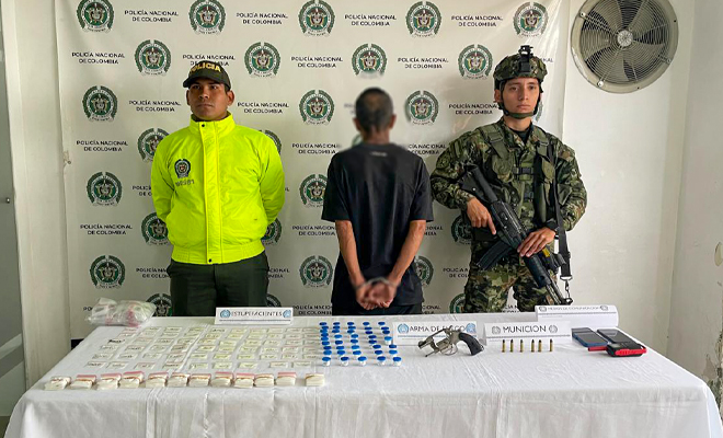 En el procedimiento adelantado fueron incautados diferentes elementos ilícitos 