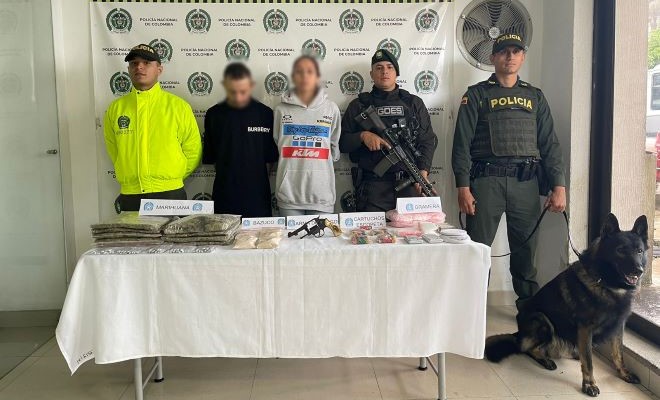 En la actividad operacional fueron incautadas varias sustancias alucinógenas, un revólver y munición