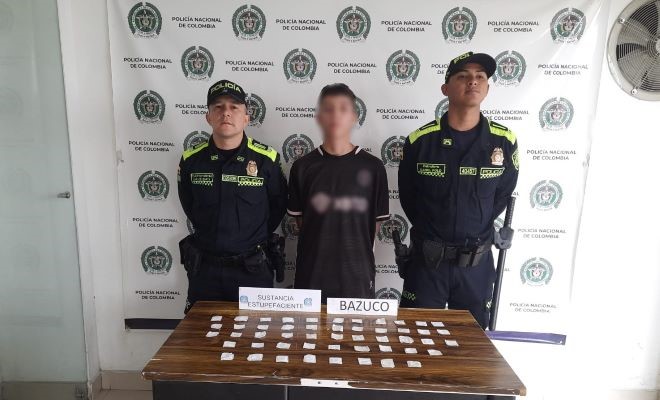 En el barrio San Judas es capturado por el delito de tráfico, fabricación y porte estupefacientes