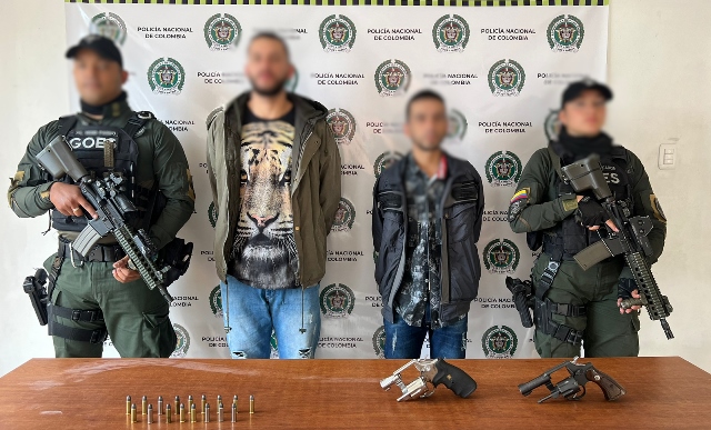 En el barrio Nuevo Milenio se materializan dos capturas por porte ilegal de armas de fuego