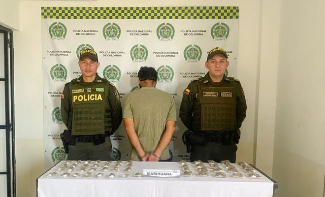 En el procedimiento adelantado fueron incautadas varias dosis de marihuana