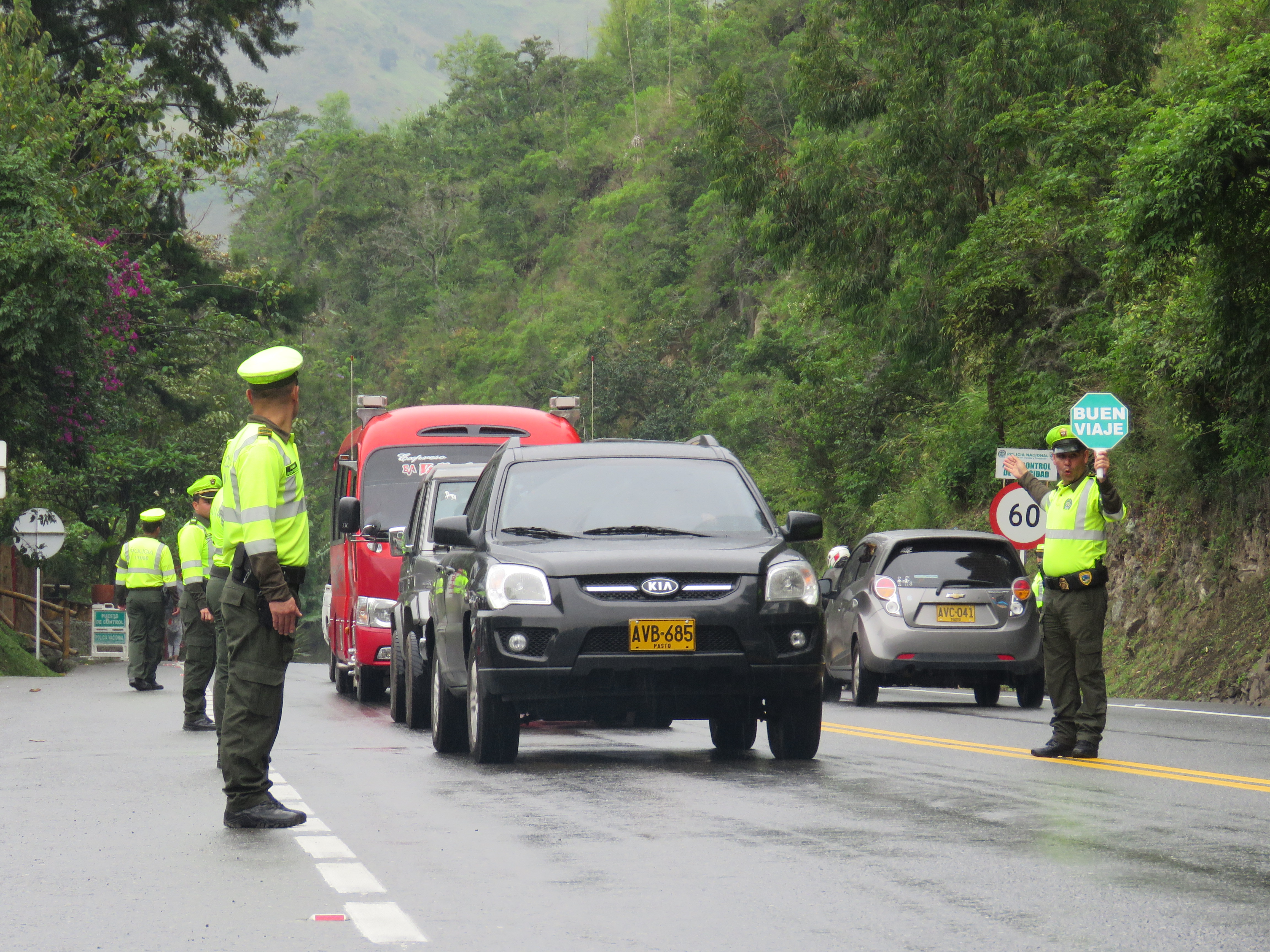 Policía Nacional reporta un positivo comportamiento en las vías de Nariño