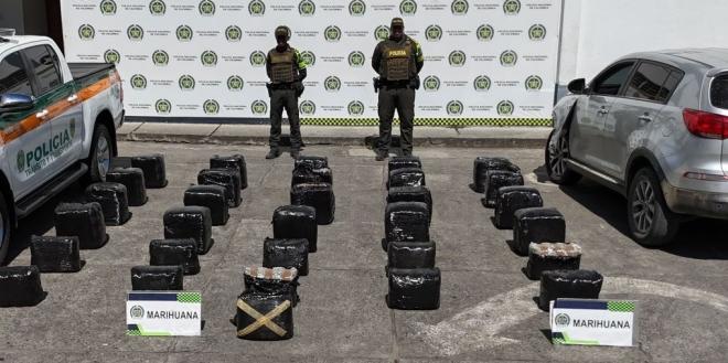 incautación de 255 kilos de marihuana