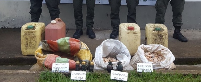 se pretendía utilizar para atentar en contra de edificaciones gubernamentales de los diferentes municipios, incluyendo la capital Caucana.