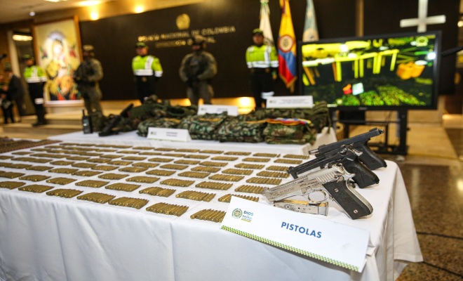 Incautado poderoso arsenal dirigido a grupos armados organizados en el sur del país