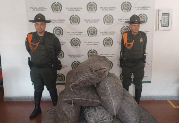 incautación de 10 bultos de carbón vegetal