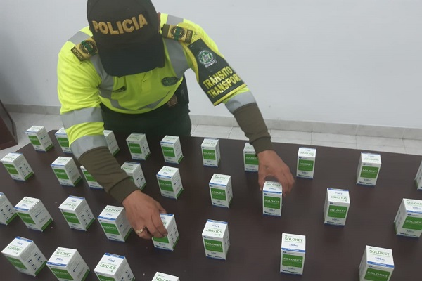84 frascos de ketamina fueron incautados en modalidad encomienda 