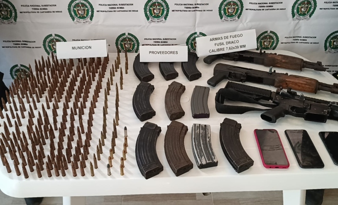 En operativos contra el homicidio, se incautan tres fusiles de largo alcance, 10 proveedores, más de 280 cartuchos 